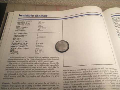 Image of 2nd ed AD&D Invisible Stalker