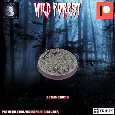 Image of Wild Forest Set 32mm base n.6 (Pre-supported)