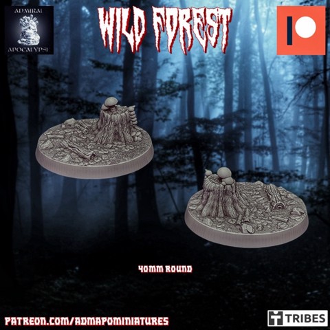 Image of Wild Forest Set 40mm base n.1 (Pre-supported)