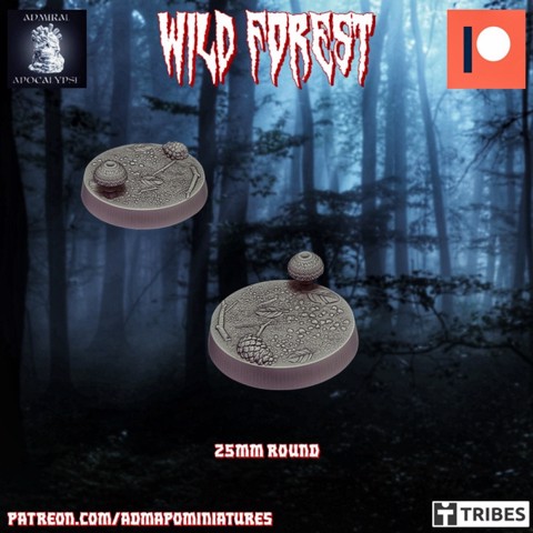Image of Wild Forest Set 25mm/~1" base n.6 (Pre-supported)