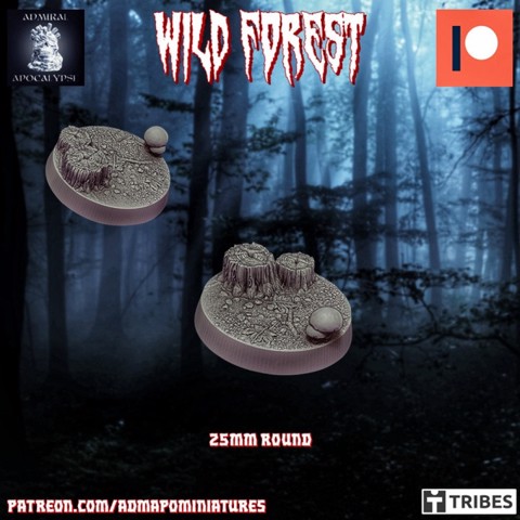 Image of Wild Forest Set 25mm/~1" base n.3 (Pre-supported)