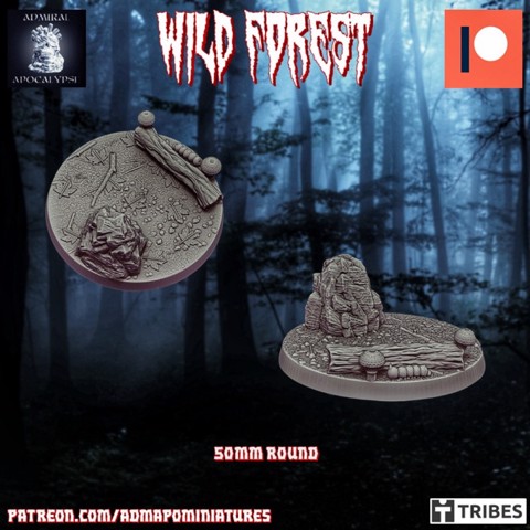 Image of Wild Forest Set 50mm base n.3 (Pre-supported)