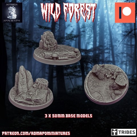 Image of Wild Forest Set 50mm/~2" Set (3 pre-supported base model)