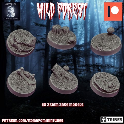Image of Wild Forest Set 25mm Set (6 pre-supported base model)