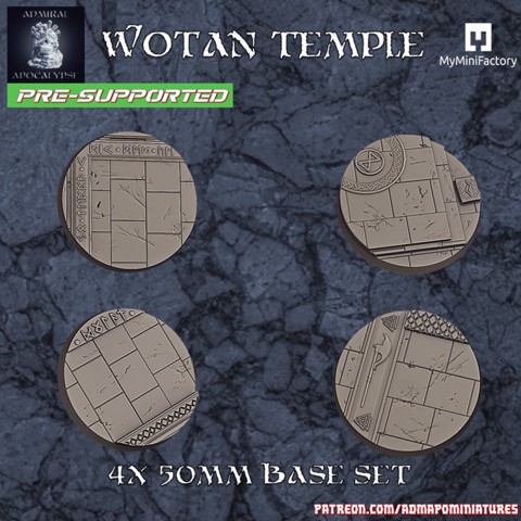 Image of Wotan Temple Base 50mm Set (Pre-supported)