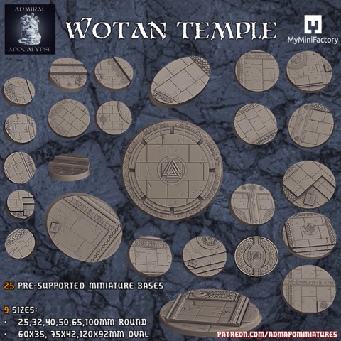 Image of The Wotan Temple Set (25 Pre-supported models)
