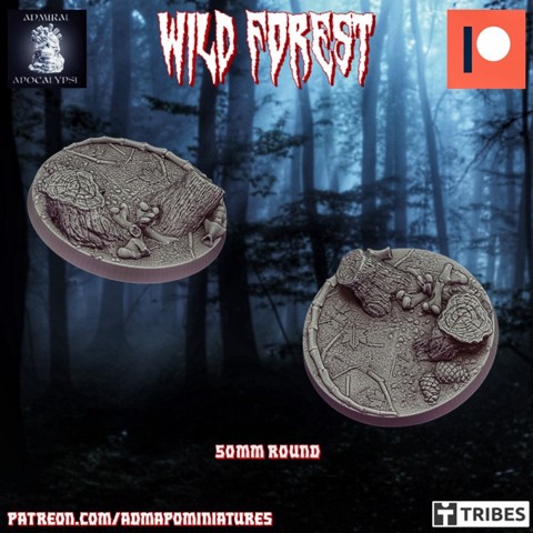 Image of Wild Forest Set 50mm base n.1 (Pre-supported)