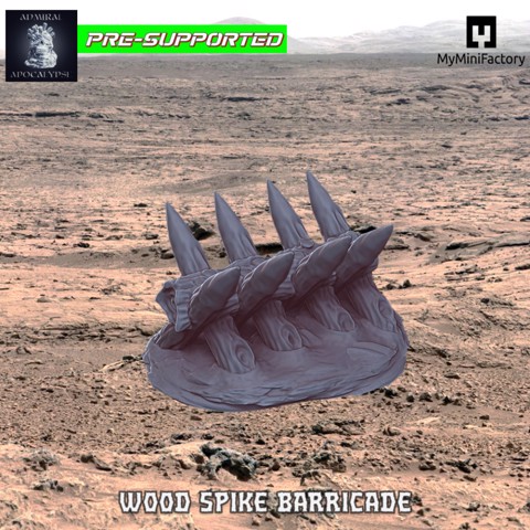 Image of Wood Spike Barricade (Pre-Supported)