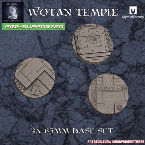 Image of Wotan Temple Base 65mm Set (Pre-supported)