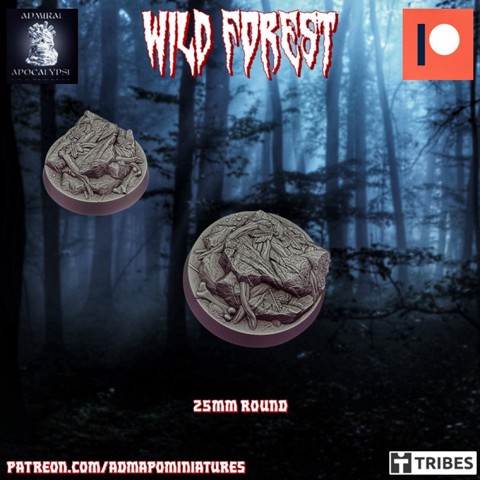 Image of Wild Forest Set 25mm/~1" base n.2 (Pre-supported)