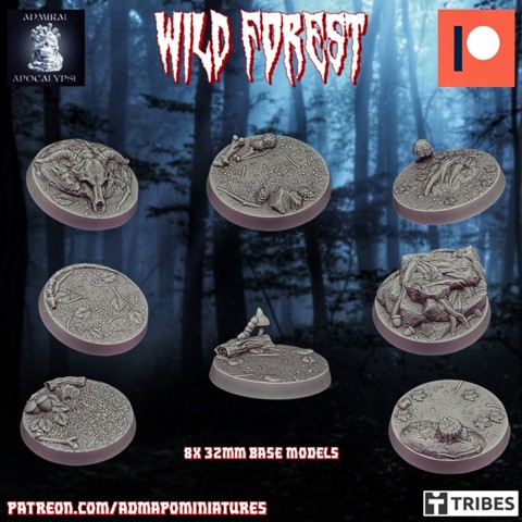 Image of Wild Forest Set 32mm/~1 1/4" Set (8 pre-supported base model)