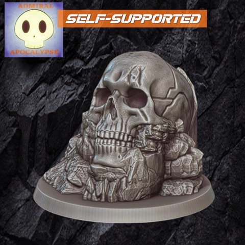 Image of Rock Skull Pillar (60mm round base)