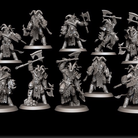 Image of BEASTMEN WILDHORNS WITH PAIRED WEAPONS