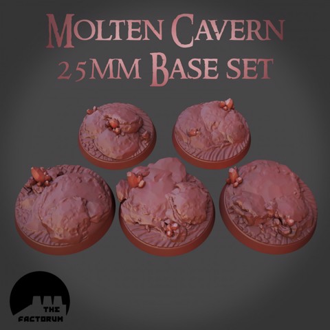 Image of 25mm Molten Cavern Base Set