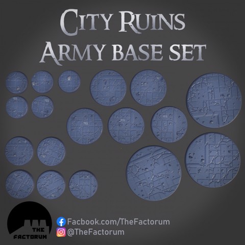 Image of City Ruins Army Basing Set (Pre-Supported)