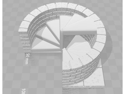 Image of OpenForge 2.0 Cut Stone Spiral Staircase 4x4 internal up & down