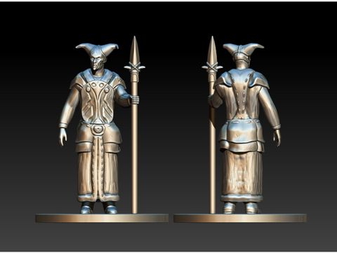 Image of Cultist guard pose 1 miniature for dnd and pathfinder