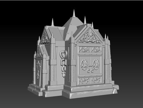 Image of Small Mausoleum for 28mm tabletop gaming