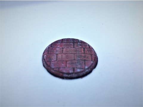 Image of 25mm brick base for tabletop gaming