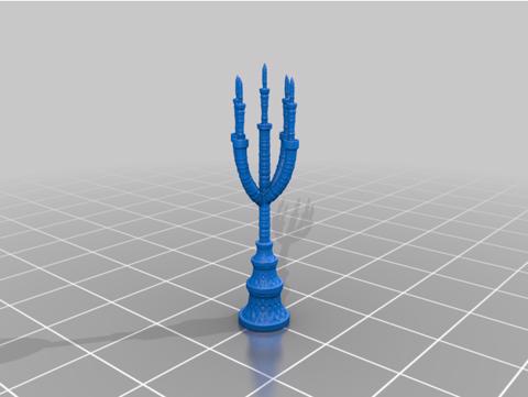Image of Floor Candalabra for 28mm tabletop games like dnd Candle Stick