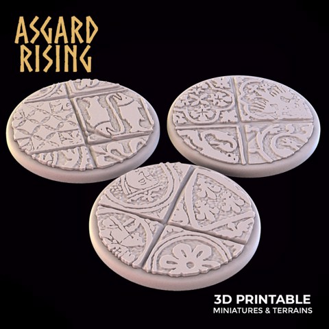 Image of ORNAMENT 3 x Round Bases 40 & 50mm - PRESUPPORTED
