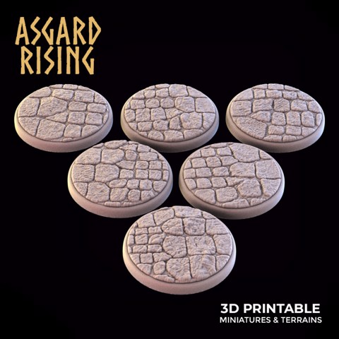 Image of STONE ROAD 6 x Round Bases 25/28/30/32mm - PRESUPPORTED