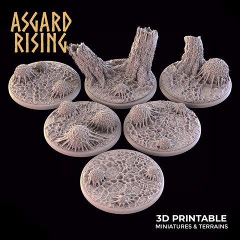 Image of INFESTED GROUNDS 6 x Round Bases 50mm - PRESUPPORTED