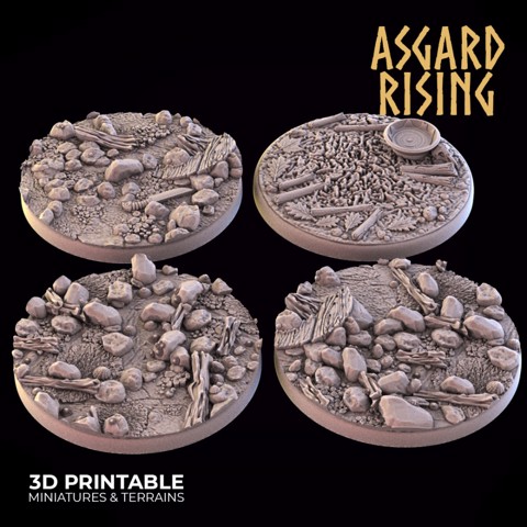 Image of SAND SHORE 4 x Round Bases 40mm - PRESUPPORTED