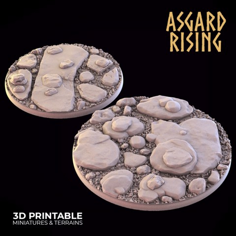 Image of ROCK PATH 2 x Round Bases 60 & 70mm - PRESUPPORTED