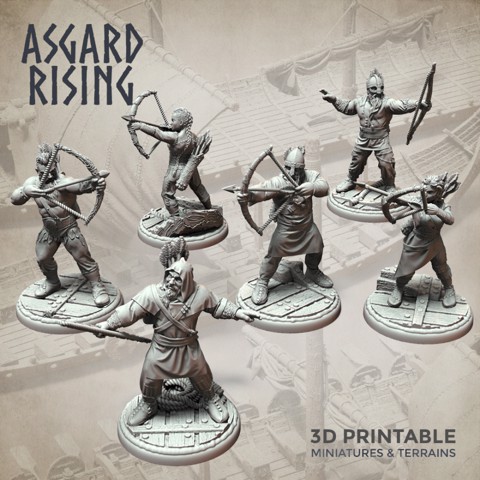 Image of Viking Archers Ax Thrower Modular Warband Presupported