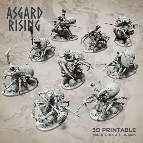 Image of Goblin Spider Riders Modular Set Presupported