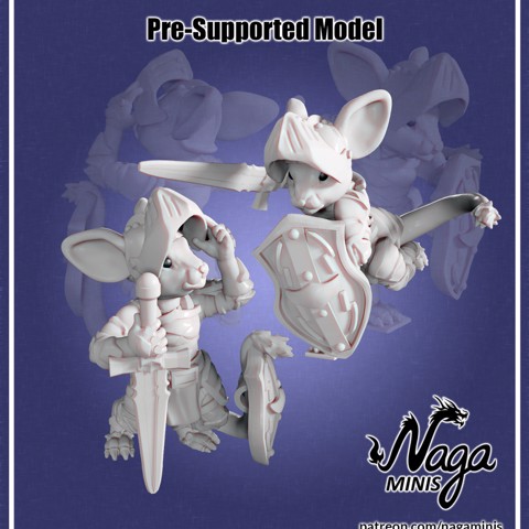 Image of Mousefolk Knight - Presupported