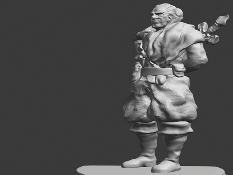 Image of Male Fighter - Dungeons and Dragons Miniature