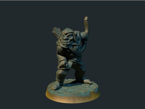 Image of Orc scout/archer 28mm (supportless, FDM friendly)