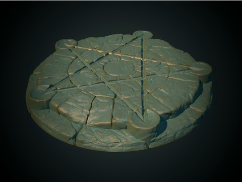 Image of Pentagram stone circle (supportless, FDM friendly)