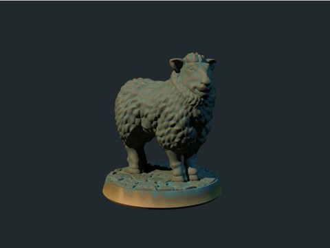 Image of Sheep  28mm (supportless, FDM friendly)