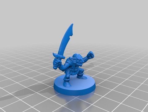 Image of HeroQuest Goblin with Scimitar Repaired