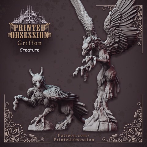 Image of Griffon - landed and flying - Heaven Hath no Fury - DnD - 32mm