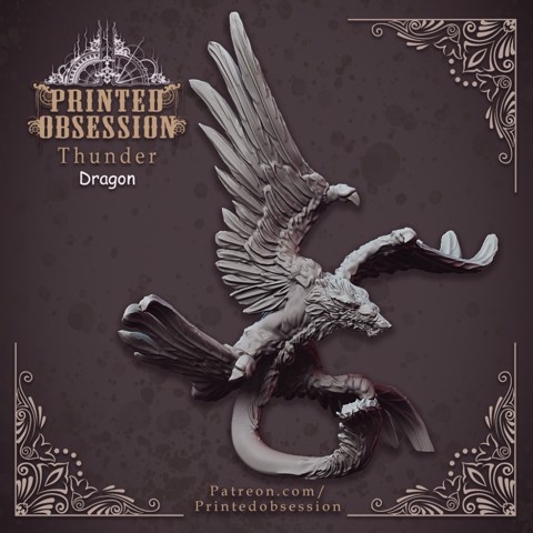 Image of Thunder Dragon - Large Creature - Heaven Hath No Fury - 32mm scale