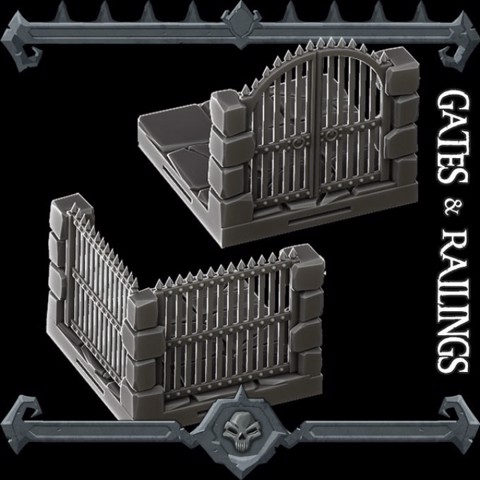 Image of Gothic City: Gates & Railings (MONSTER MINIATURES II KICKSTARTER IS NOW LIVE)