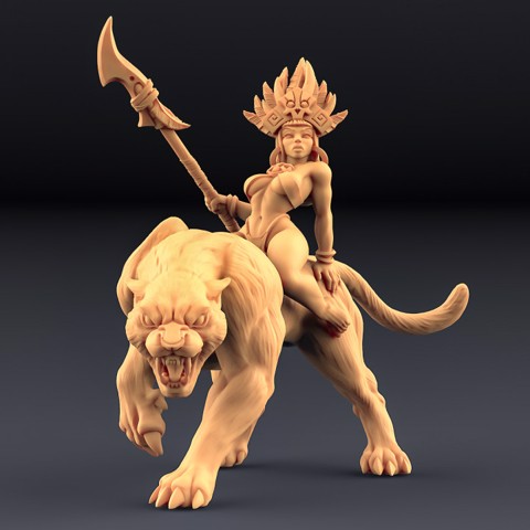 Image of Kaata, Princess on Panther (AMAZONS! Kickstarter)