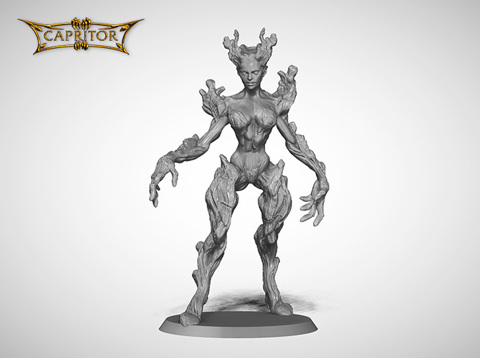 Image of Female Tree Golem 120mm Tall (28mm - 32mm Scale)