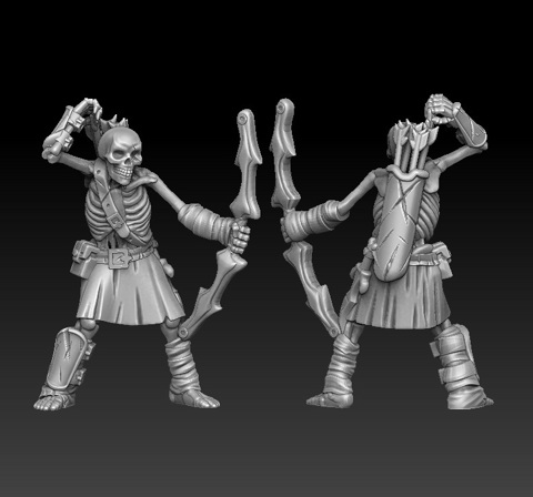 Image of Skeleton archer 3d printable miniature