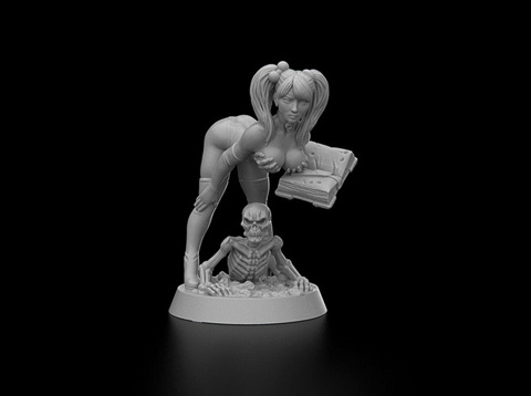 Image of Necromancer Pin-Up 35mm Tall (32mm - 35mm Scale)