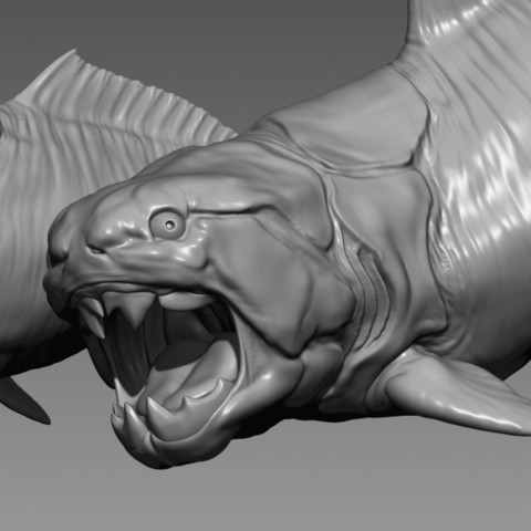Image of Dunkleosteus - 3D Printable Prehistoric Creature - 3 Poses 3D print model