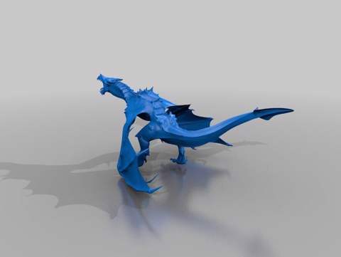 Image of High Poly Skyrim Dragon (Alduin)