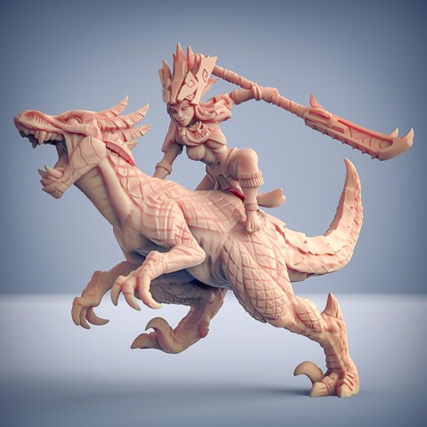 Image of Tamaya, Princess on Raptor (AMAZONS! Kickstarter)