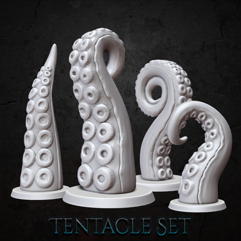 Image of Tentacle Set - STL File - 3D Print