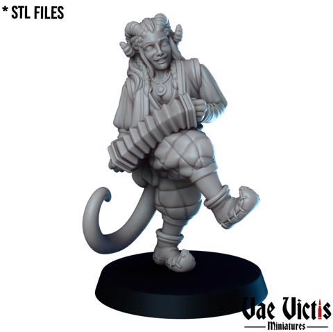 Image of Tiefling with concertina