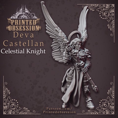 Image of Deva Castellan - Celestial knight - heaven hath no fury - 32 mm scale